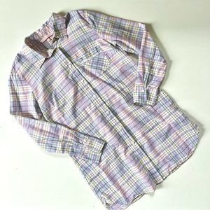 Victoria's Secret Plaid Nightshirt - Pink, Blue, Yellow